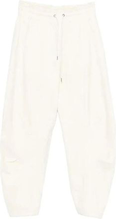 High Pantalones Anchos de Pinzas - Trousers - Mujer - Beige - L