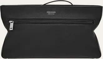 Ferragamo Mens Calfskin Crossbody Bag