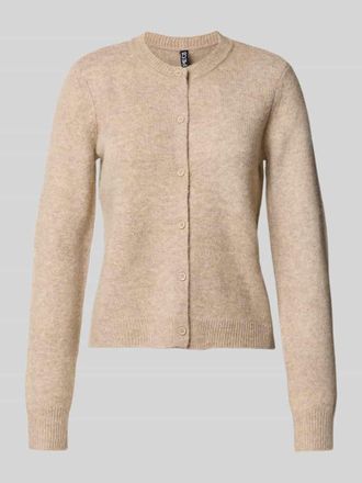 Pieces Regular Fit Strickjacke mit Woll-Anteil Modell MALOU in Taupe, Größe XL