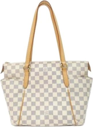 Louis Vuitton Pre-owned Tote Bags, female, White, Size: ONE SIZE Pre-owned Vintage Coated Canvas Tote Bag