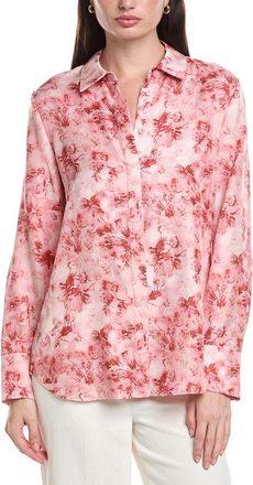 Lafayette 148 New York Scottie Silk Blouse