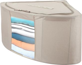 KASANOVA Scatola armadio angolare 63x28x48 cm doppia cerniera tortora