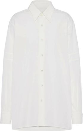 Maison Margiela Dames, Blouses & Shirts, Wit, Maat: 2XS Katoen