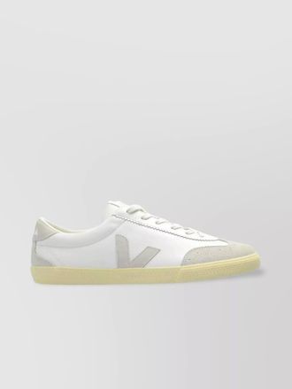 Veja leather paneled low-top sneakers