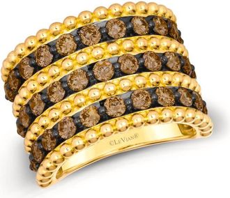 Le Vian Ladies Chocolate Diamonds Rings set in 14K Honey Gold TSVW 4YG