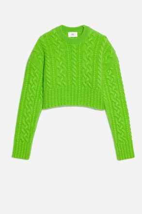 Ami Pullover mit Zopfmuster