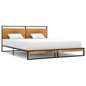 Berkfield Home Bed Frame Metal 140x200 cm in Black