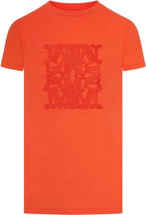 Max Mara JERSEY T-SHIRT WITH EMBROIDERED LOGO - Max Mara - Woman