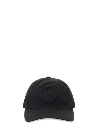 Stone Island Nylon Baseball Hat With Logo