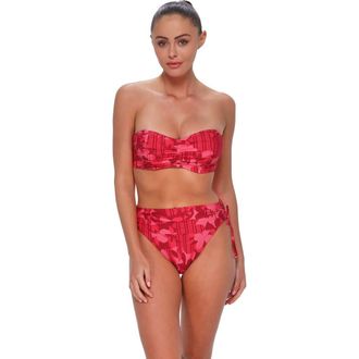 Sunsets Loretta Bandeau Bikini Swimsuit Top - D Cup in Rambling Rose at Nordstrom, Size 36