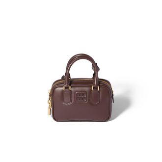 Miu Miu Arcadie Leather Bag, Woman, Briarwood