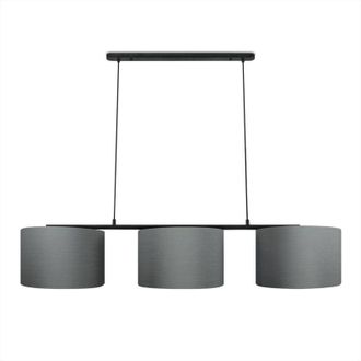 Paco Home Paco Home Luminaria Pie Led L&aacute;mpara Mesa Colgante Sal&oacute;n Dormitorio Comedor E27 Grau Schwarz (&oslash;38cm) (de), L&aacute;mpara Colgante 3-flame