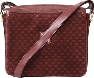 Celine Pre-owned Cross Body Bags, female, Red, Size: ONE SIZE Pre-owned Suede celine-bags