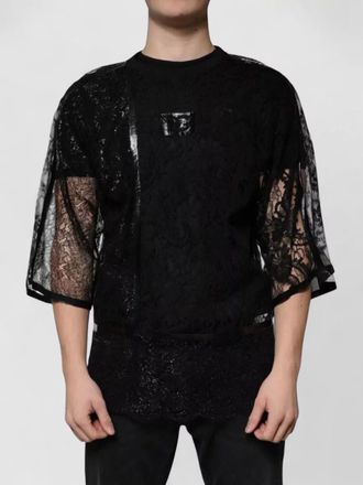 Dolce & Gabbana floral lace crew neck t-shirt