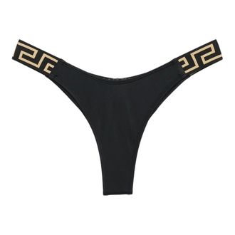 Versace Bikinis, female, Black, Size: XL Greca Border Bikini Bottoms
