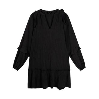 Refined Department Refined Department, Kleedjes, Dames, Zwart, S, Polyester, Geweven Ruche Jurk Jordan