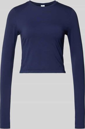 Fabletics Cropped Longsleeve mit Rundhalsausschnitt Modell Feather in Dunkelblau, Gr&ouml;&szlig;e XL