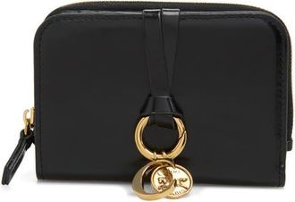 Chlo&eacute; Alphabet Shiny Bifold Wallet in Black at Nordstrom