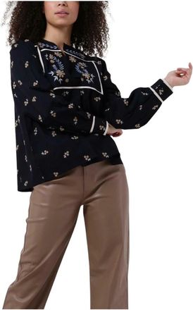 Sofie Schnoor Zwarte Blouse Damesmode - Dames - Blouses - Veelkleurig - S - Overhemden
