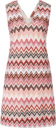 Missoni Chevron Mini Jurk - Dames - Korte kleedjes - Veelkleurig - L - Kleedjes