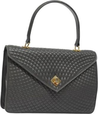 Bally Tweedehands leren handtassen - Dames - Vintage Handtas - Grijs - ONE Size - Leer - Vintage