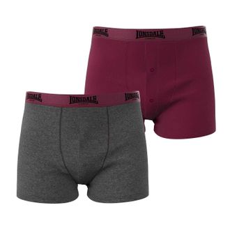 Lonsdale Boxershorts voor heren (Set van 2) (Roest/Kool)