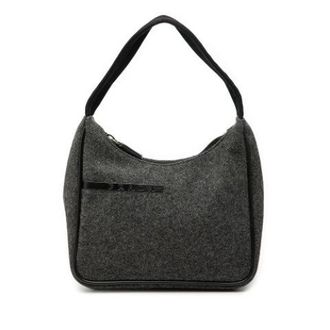 Prada Pre-owned Shoulder Bags, female, Gray, Size: ONE SIZE Pre-owned Wool Shoulder Bag