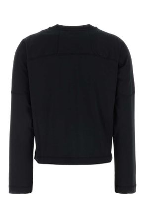Herno Womens Midnight Blue Cotton T-Shirt Nero Exterior Exterior: T-shirts And Polos