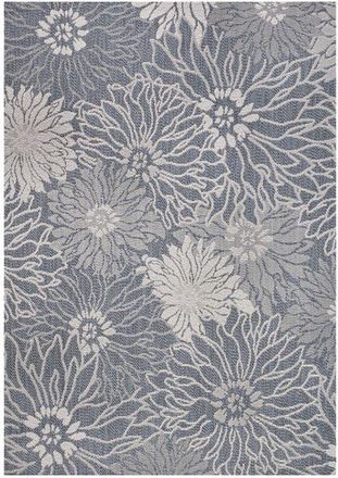 Jonathan Y Designs Bahamas Modern All-Over Floral Indoor/Outdoor Area Rug in Navy/gray at Nordstrom, Size 2Ft 0In X 8Ft 0In
