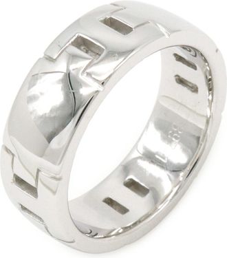 Herm&egrave;s Silver White Gold (18K) Band Ring (Pre-Owned)