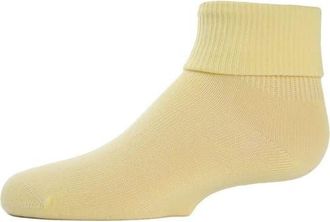 MeMoi Ribbed Triple-Roll-Cuff Ankle Sock in Sunshine at Nordstrom, Size 6-12M