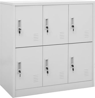 vidaXL Armario Taquilla De Acero Gris Claro 90x45x92,5 Cm Vidaxl