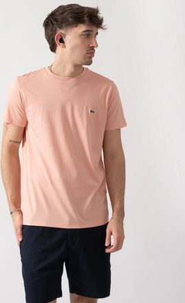 Lacoste Mens Lacoste Mens Crew Neck Pima Cotton Jersey T-Shirt - Miami UI2 - Orange - Size: 40