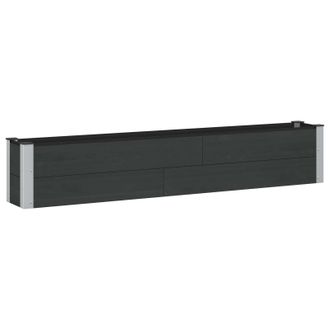 vidaXL Arriate Elevado Negro 200 X 30 X 36 Cm Vidaxl