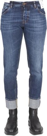 Pantaloni Torino Medium Blue Washed Twill Jeans