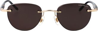 Montblanc Montblanc - Mb0412S Zonnebril - unisex - Accessoires - Zwart - Maat: 48 MM