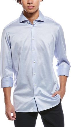 Eton Solid Filo Di Scozia Pique Contemporary Fit Shirt