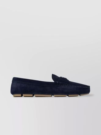 Prada suede leather loafers