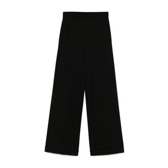 Semicouture Black Straight Leg Trousers - female - Semicouture - Wide Trousers - Black - XS - Trousers