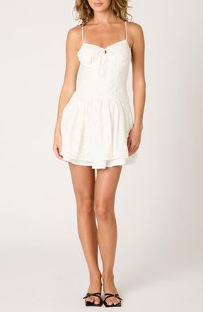 Nia Winslow Cotton Eyelet Minidress in White at Nordstrom Rack, Size X-Small