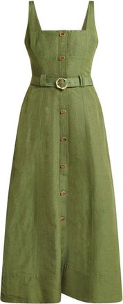 Aje Charmer dress - women - Rayon/Linen/Flax - 12 - Green