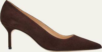Manolo Blahnik 70mm BB Suede Pumps