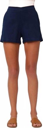 Bella Dahl Catalina Clean Front Shorts In Navy