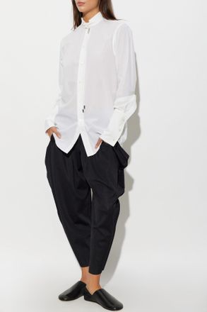 Issey Miyake Cotton Shirt, Womens, White