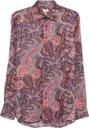 Etro Overhemd met paisley-print - Paars