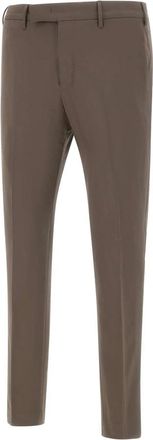 Pantaloni Torino Dieci Broeken - Heren - Nette broeken - Bruin - S - Wol - Broeken