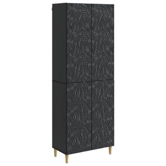 vidaXL Juego De Armarios 2 Uds. Negro Madera De Ingenier&iacute;a Vidaxl