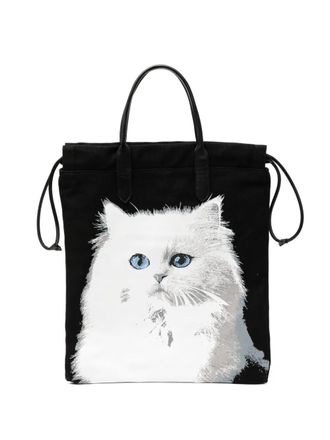 Karl Lagerfeld Ikon Choupette Rev NS tote bag - Zwart