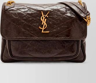 Saint Laurent niki medium leather clutch bag
