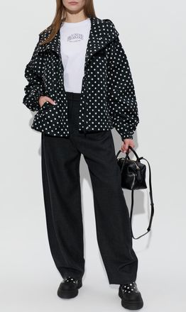Ganni Polka Dot Patterned Jacket, Womens, Black
